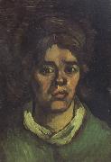 Head of a Peasant Woman with Dark Cap (nn04) Vincent Van Gogh